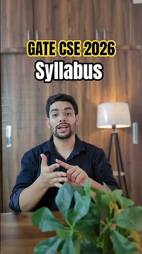 GATE CSE 2026 Syllabus ✅️ !