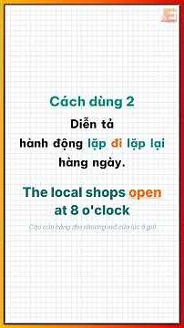 Cách dùng Thì Hiện Tại Đơn (Present Simple) trong 60 giây | Tiếng Anh Cơ Bản