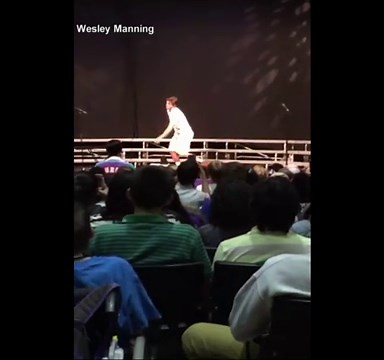 Teen's Water Bottle Flip at High School Talent Show Explodes on Internet