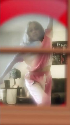 I see her out the window