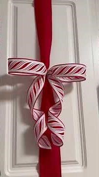 Quick Christmas Decoration Hack for Cupboards #craftideas #ribbon