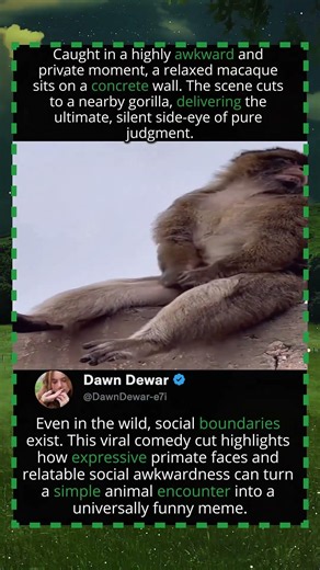 Gorilla Gives The Ultimate Side-Eye To An Awkward Monkey! 😂👀#funnyanimals #gorillasideeye