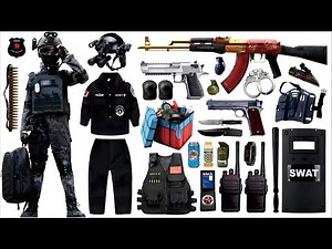 Unboxing mysterious toy box, AK47 assault rifle, RPG rocket launcher, SLR assault rifle, toy gun