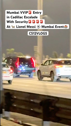 VVIP Entry in Cadillac Escalade With Heavy Security in Lionel Messi Mumbai Event #Shorts#India#car#m