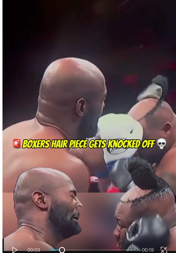 Boxers hair piece gets knocked off 👀 #boxing #hairpiece #teofimolopez #shakurstevenson🥊