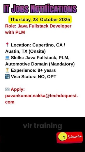 Java Fullstack Developer (PLM/Automotive) (October 23, 2025)