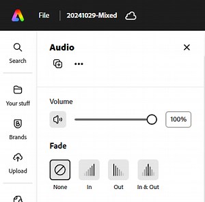 how to fade out audio?