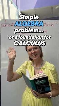 An algebra problem… or a foundation for Calculus?