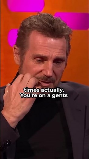 liam neeson's awkward bathroom fan encounter 🚽😭