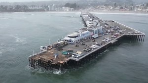 California wharf collapse sends 3 people into the ocean