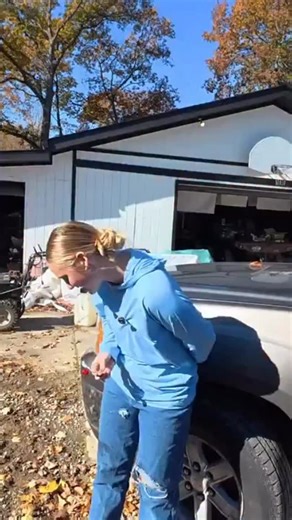Crossthread Garage & Salvage on Instagram: "Dad had no idea. She ruined her 15 year old rusty truck…with a mailbox. 😂 #crossthreadgarage #dadanddaughter"