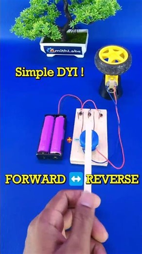 Simple Forward & Reverse Switch DIY 🔄 #dcmotor #switch