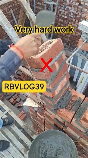 Civil Engineering & Construction Work | Brick Layering Art #shorts #viral