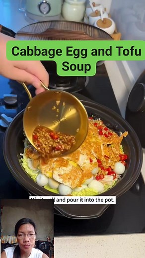Cabbage Egg and Tofu Soup #cabbage #tofu #veggies #cooking #recipe #food #highlight #deliciousfood | Lorly A Labaclado