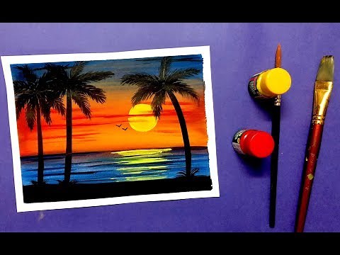 Poster Colour Scenery Painting Tutorial for Beginners