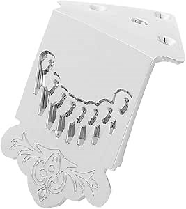SUPVOX 8 String Mandolin Tailpiece with Screws Metal Replacement Part Guitar Instrument Accessory Durable Mandolin Bridge Plate