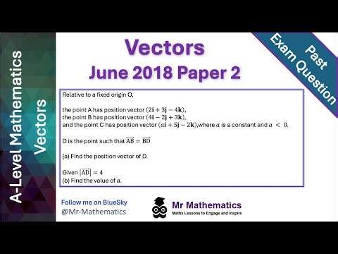 Edexcel A Level Maths | 3D Vectors Position Vector Exam Question Walkthrough | Mr Mathematics