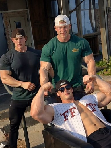 💪Hot Guy Muscle Squad 🏋️ They're Jacked and can't resist flaunting solid abs and biceps. They'll flex, anytime, anywhere. Do you like their muscles? The plan is to grow even bigger. #alpha #muscles #cuteguys #flexingbiceps #biceps