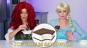 Frozen Elsa vs Merida Dessert Challenge Battle In Real Life. DisneyToysFan.