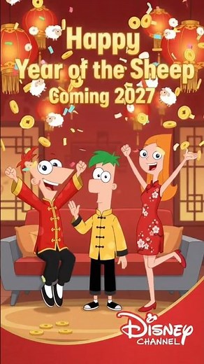 Phineas and Ferb Sofa Candace Happy Year of the Sheep Disney Channel Promo