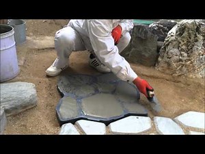 Mortar paving stones