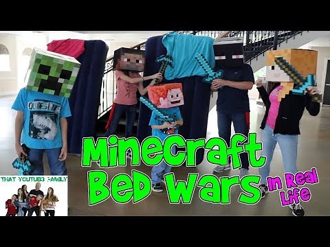 MINECRAFT BED WARS IN REAL LIFE / That YouTub3 Family
