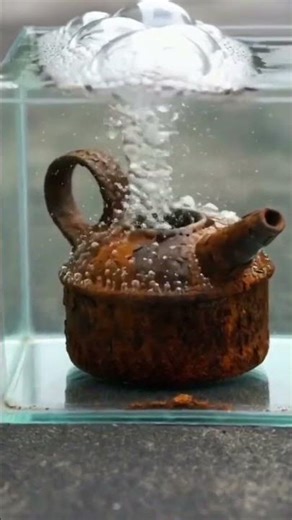 Satisfying Rust Removal on an Old Iron Lamp ⚗️ Extreme Macro Reaction