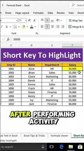 Shortcut Key to Highlight Cell in Excel | Fill Color Instantly | Excel Keyboard Tricks