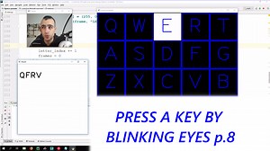 Press a key by blinking eyes - Gaze controlled keyboard with Python and Opencv p.8 - Pysource