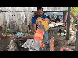 Knife Making - Forging A Powerful Cleaver From A Biggest Steel Bar