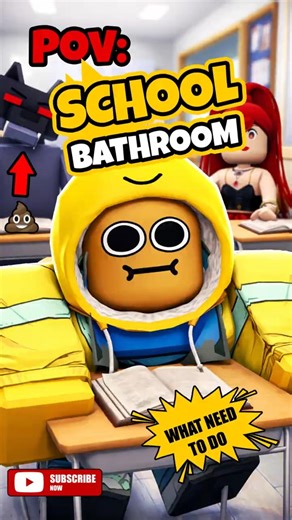 School Bathroom Enviroment! 🚽💩🎒 #shorts #roblox #ficfark