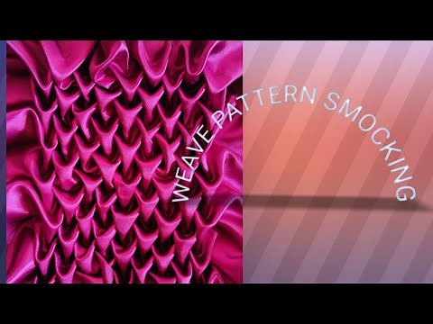 how to sew basket and clutch weave pattern Canadian smocking.