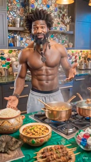 Theo Young Cooks For His Family 🦁🔥 | Real Strength Is At Home #relatable #food #family #vibes