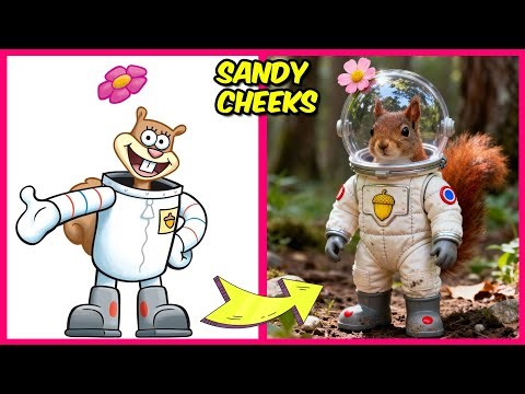 Sponge Bob 🧽🍍 Movie Characters in REAL LIFE! 👀 And Their Favorite Things | Sandy Cheeks, Sponge Bob