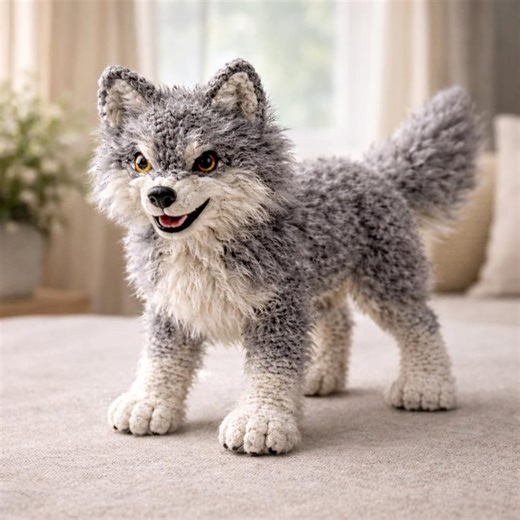 Crochet Wolf Amigurumi Plush Pattern PDF Cute Woodland Animal Tutorial Stuffed Wolf Crochet Pattern Realistic Animal Toy (digital Download) - Etsy
