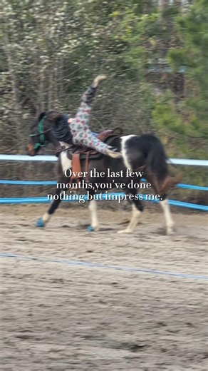 So proud of Oz!🤩🐎💖#fypシ #horse #equestrian #shorts #trickriding #stuntrider #viral