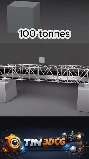 Bridge Load Test: How Much Weight Until It Snaps? #BridgeTest #Physics #Blender #LoadTest #Shorts
