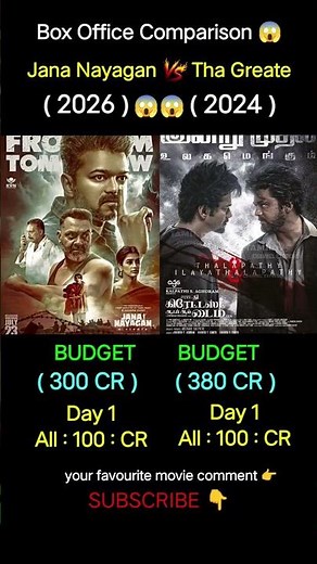 Jana Nayagan Vs The Greatest Of All Time Day 1 😱 Box Office Collection | Thalapathy Vijay