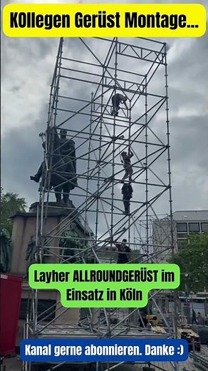 Gerüst Aufbauen. Layher Allroundgerüst im Einsatz! Bin zwar eher Layher Blitz oder Plettac SL70 Fan.