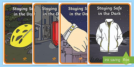 Staying Safe in the Dark Display Poster