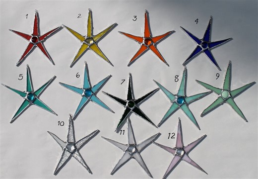 Wishing Star 7 Inch Art Glass Star in Your Color Choice - Etsy