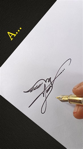 Creative A Signature Design ✍️ | Stylish & Easy Signature Tutorial #Shorts