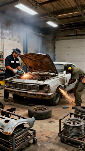Rusty 1964 Chevy Gets a Second Chance! 🤯 | Full Restoration Time-lapse #carrestoration #shorts