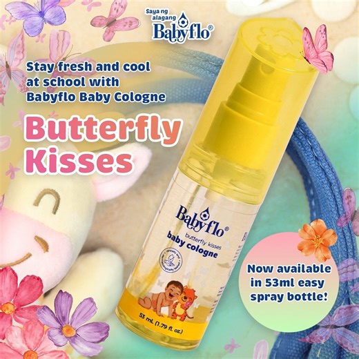 Kahit nasa school, make sure na fresh and cool ang amoy ni baby with Babyflo Baby Cologne Butterfly Kisses! May floral at powdery scent ito na nagbibigay ng mild fragrance parang amoy bagong ligo. Proven safe rin ito for our baby’s delicate skin kaya try it na– Now in a 53ml easy-spray bottle! PHILUSA online store: https://bit.ly/PhilusaOnlineStore-Babyflo Shopee: https://bit.ly/BabyfloPHXShopee Lazada: https://bit.ly/BabyfloPHXLazada | Babyflo