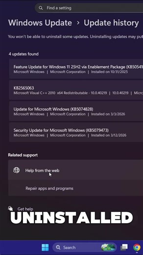 Bad Windows Update? Uninstall KB5079473 Safely (30s Rollback)