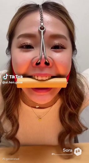 鼻息ローソク火消し芸を披露する人 #鼻フック #nosehook