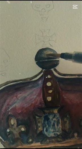 The Cursed Crown - Week 1 of Dark Painting #watercolours