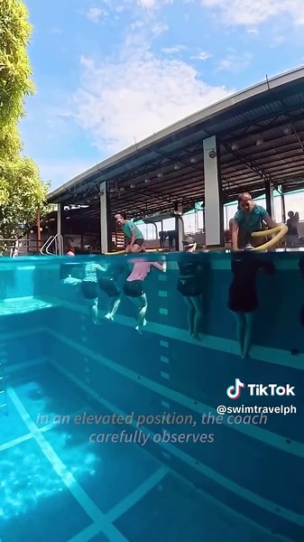 Here’s a preview of what you can expect during your first session with us. This session takes place at one of our partnered 15-feet pools in Muntinlupa, with a total of seven venues available across Metro Manila. Watch as our coach breaks down the fundamental skills needed to build confidence in deep water. In an elevated position, the coach carefully observes every student’s movements, providing personalized guidance and corrections as needed. The result? These non-swimmer adults were able to s