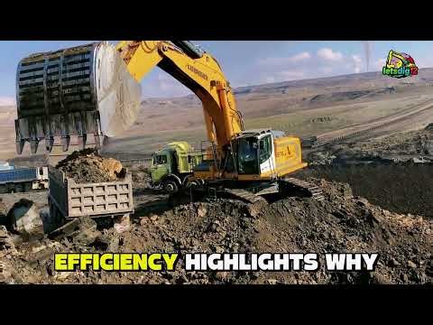 Liebherr R 976 Excavator Loading Trucks in Two Passes | Labrianidis Mining
