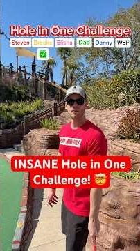 This Hole in One Challenge was actually CRAZY 🤯 How did that happen!? #golf #viral #minigolf
